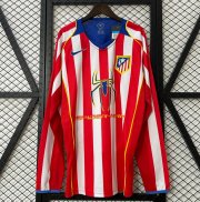 2004-05 Atletico Madrid Retro Long Sleeve Home Soccer Jersey Shirt