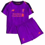 Kids Liverpool 2018-19 Away Soccer Shirt With Shorts