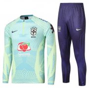 2022 FIFA World Cup Brazil Green Pattern Training Kits Sweatshirt with Pants