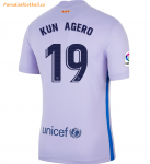 2021-22 Barcelona Away Soccer Jersey Shirt with SERGIO AGUERO 19 printing