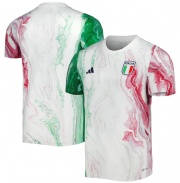 2023-24 Italy White Green Pre-Match Training Shirt