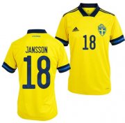 2020 EURO Sweden Home Soccer Jersey Shirt Pontus Jansson #18