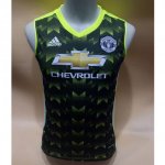2017-18 Manchester United Black Green Vest Sleeveless Soccer Shirt