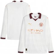 2023-24 Manchester City Long Sleeve Away Soccer Jersey Shirt