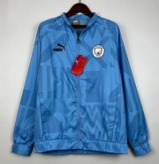 2023-24 Manchester City Blue Hoodie Windbreaker Jacket