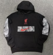 2022-23 Liverpool Black Hoodie Sweatshirt