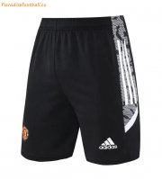 2021-22 Manchester United Black Grey Training Shorts
