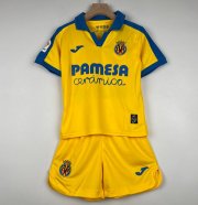 2023-24 Real Villarreal Kids Commemorative Soccer Kits Shirt With Shorts