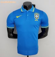 2022-23 Brazil Blue Polo Shirt
