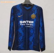 2021-22 Inter Milan Long Sleeve Home Soccer Jersey Shirt Player Version