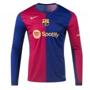 2024-25 Barcelona Long Sleeve Home Soccer Jersey Shirt