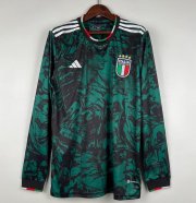 2023-24 Italy Green Long Sleeve Special Soccer Jersey Shirt