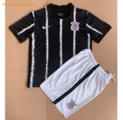 Kids SC Corinthians 2021-22 Away Soccer Kits Shirt With Shorts
