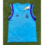 2022 FIFA World Cup Argentina Three Stars Blue Training Vest Shirt