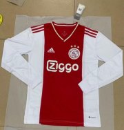 2022-23 Ajax Long Sleeve Home Soccer Jersey Shirt
