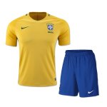 2016-17 Brazil Home Soccer Shirt with Shorts
