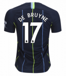 2018-19 Manchester City Away Soccer Jersey Shirt Kevin De Bruyne #17