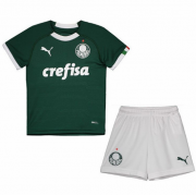 Kids Sociedade Esportiva Palmeiras 2019/20 Home Soccer Shirt With Shorts