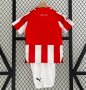 2023-24 Sporting Gijon Kids Home Soccer Kits Shirt With Shorts