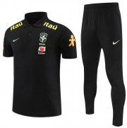 2022 FIFA World Cup Brazil Black Polo Kits with Neck Shirt + Pants