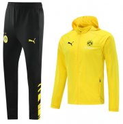 2021-22 Dortmund Yellow Training Kits Hoodie Jacket with Pants