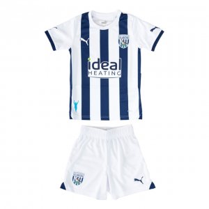 2023-24 West Bromwich Albion Kids Home Soccer Kits Shirt With Shorts