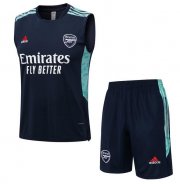 2022-23 Arsenal Navy Training Vest Kits Shirt with Shorts