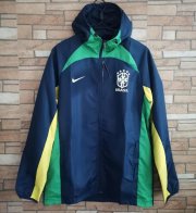2022 World Cup Brazil Navy Windbreaker Hoodie Jacket