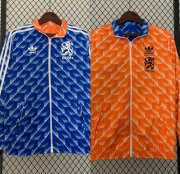 2023-24 Netherlands Blue Orange Reversible Trench Coat Jacket