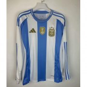 2024 Copa America Argentina Home Long Sleeve Soccer Jersey Shirt