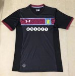 2017-18 Aston Villa Black Away Soccer Jersey Shirt