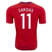 2016 Chile Vargas 11 Home Soccer Jersey