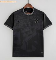 2022 Brazil All Black Special Soccer Jersey Shirt