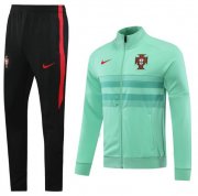 2020-21 Portugal Green Tracksuits Jacket with Pants