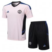 2022-23 Manchester United Pink Training Kits Shirt with Shorts