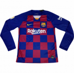 2019-20 Barcelona Long Sleeve Home Soccer Jersey Shirt