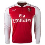 2015-16 Arsenal Home Soccer Jersey LS