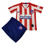 2019-20 Kids Atletico Madrid Home Soccer Shirt With Shorts