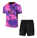 2020-21 Kids PSG Fourth Away Soccer Kits Shirt with Shorts