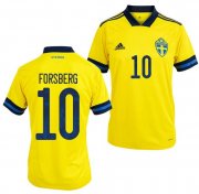 2020 EURO Sweden Home Soccer Jersey Shirt Emil Forsberg #10