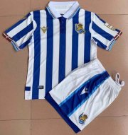 Kids Real Sociedad 2020-21 Copa del Rey Final Soccer Kits Shirt With Shorts