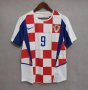 2002 Croatia Retro Home Soccer Jersey Shirt SUKER #9