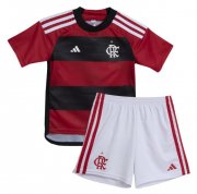 2023-24 Flamengo Kids Home Soccer Kits Shirt With Shorts