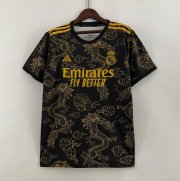 2023-24 Real Madrid Black Gold Dragon Special Soccer Jersey Shirt
