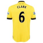 2015-16 Aston Villa CLARK #6 Away Soccer Jersey