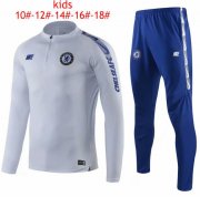 Kids 2019-20 Chelsea White Training Kits Sweatshirt with Pants