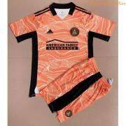 Kids Atlanta United 2021-22 Orange Goalkeeper Soccer Kits Shirt With Shorts