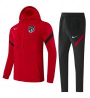 2021-22 Atletico Madrid Red Training Kits Hoodie Jacket with Pants