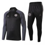 Youth 2018-19 PSG Air Jordan Dark Grey Training Suits