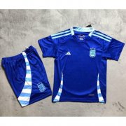 2024 Copa America Argentina Kids Away Soccer Kits Shirt With Shorts